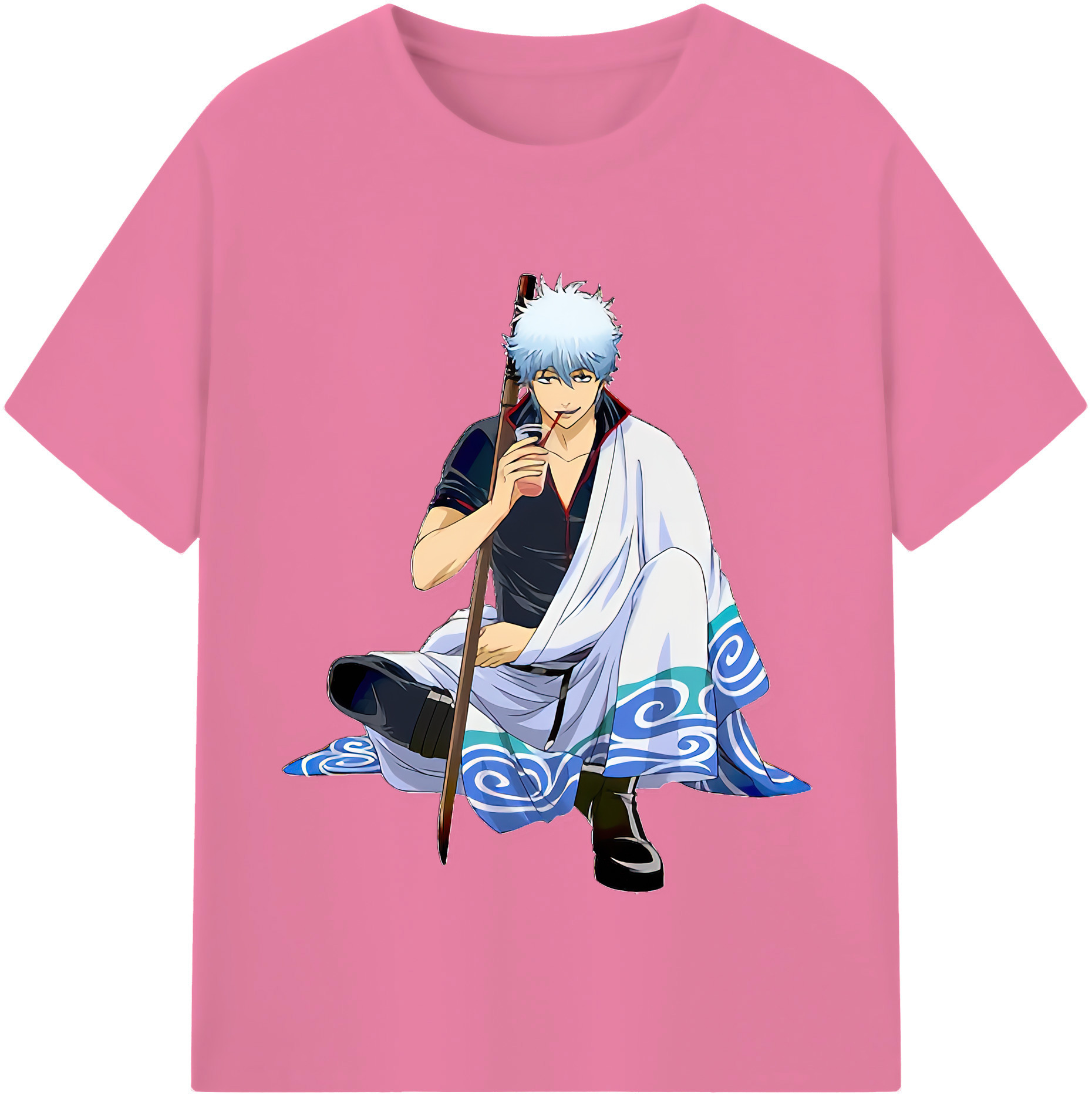 （画像用） ぎんたま 坂田銀時（さかたぎんとき） 神楽 志村新八（しむら しんぱち） GINTAMA Sakata Gintoki Kagura Shimura Shinpachi 綿100％半袖Tシャツ（フロントプリント）